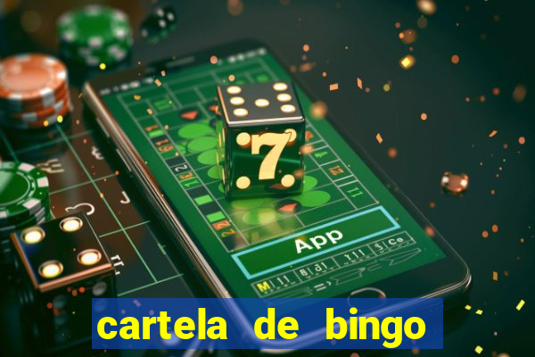 cartela de bingo pra imprimir